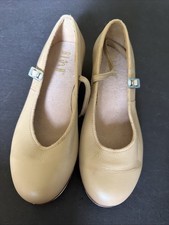 Bloch Techno Tap Tan Leather Mary Jane Dance Shoes Size 6 54