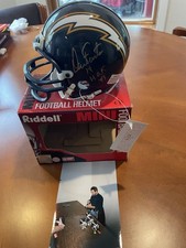 dan fouts signed mini helmet Chargers Autograph 