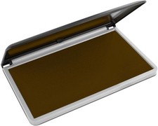 MaxMark Large Premium Brown Ink Stamp Pad - 3.5" x 6.25" - Quality Felt Pad