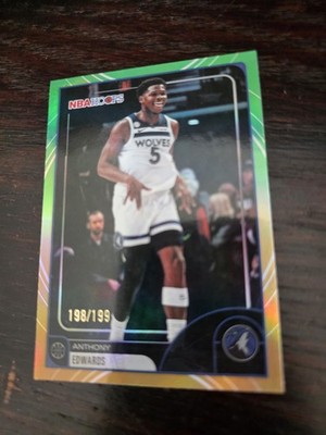 ANTHONY EDWARDS 2025-26 NBA Hoops GOLD/GREEN RAINBOW PARALLEL /199! T-WOLVES