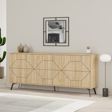 DUNE Console 181 cm 6 Door Sideboard with Metal Legs