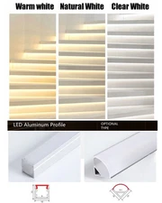 Intelligent Motion Sensor Stair Lights LED Step Light Strip w/ Aluminum Channel