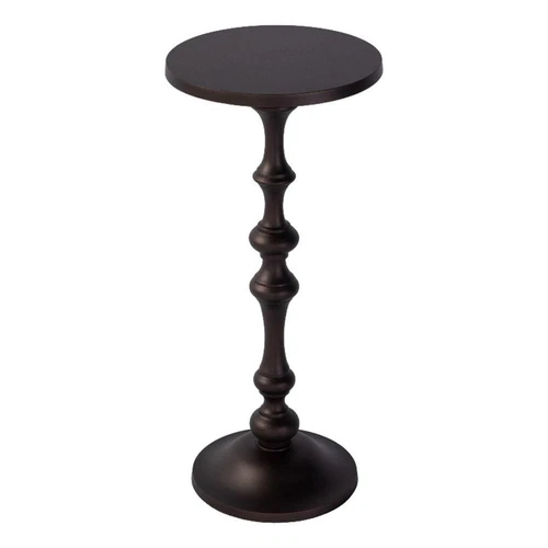 Butler Specialty Company Passeo 10 in. W Round Metal Pedestal End Table-Bronze - Picture 1 of 4