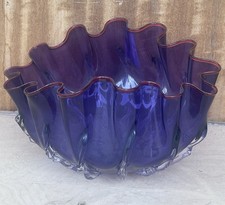 Art Glass Handcrafted  Abstract Bowl