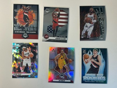 Portland Trail Blazers 6-Card Lot - Optic, Prizm, Mosaic - Clingan RC, Lillard