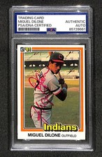 Signed 1981 Donruss Miguel Dilone #441 Rookie Card Autographed POP 1 RC Auto PSA