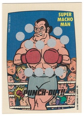 1989 Topps Nintendo Scratch-offs #9 Super Macho Man C - Lower edge dmg Punch-Out