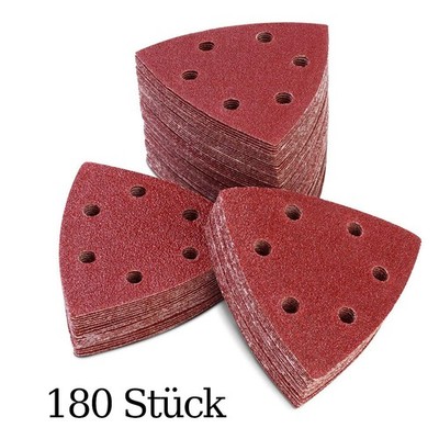 180X Schleifdreiecke Dreieck Schleifpapier Deltaschleifer 93x93 x93 mm Klett Mix