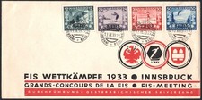 &Ouml;sterreich 1933 Nr. 551-554 FIS I auf offiziellem FIS Sonderkuvert 13.II.33 22