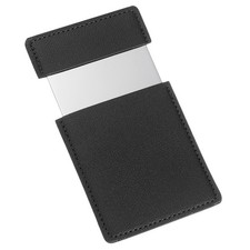 Small Pocket Mirror Travel Mirror Stainless Steel Black 2.44 x 3.74 Inch  