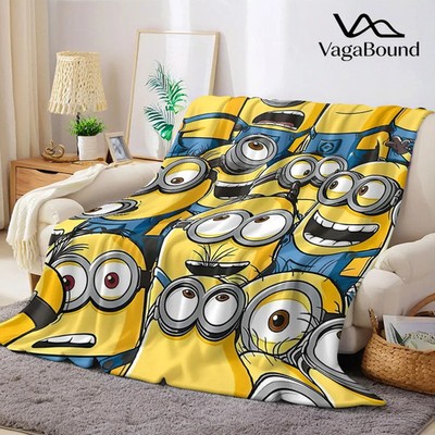 Minions Flanell Decke Weiche Kuscheldecke Sofa Bett Warm Cartoon Kinder XXL