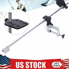 360° Adjustable Universal Portable Transducer Bracket with Fishfinder Mount US