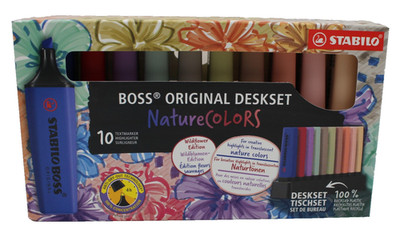 STABILO Textmarker BOSS ORIGINAL NatureCOLORS 10er Tischset