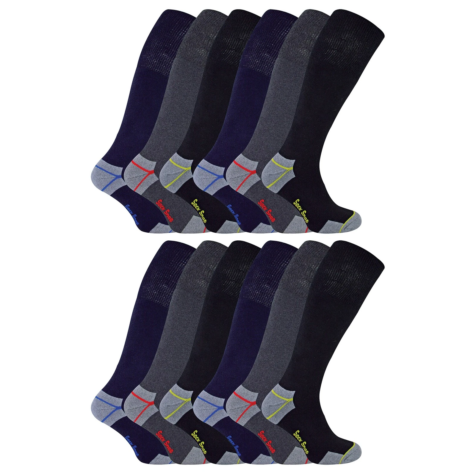 Mens Reinforced Long Work Socks by Sock Snob 12 Pairs Boot Socks
Opens in a new window or tab