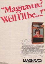 1984 Vintage Print Ad Magnavox 40 Inch Big Screen TV America's Best Well I'll Be