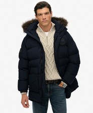 Image of Superdry Mens Everest Longline Baffled Parka