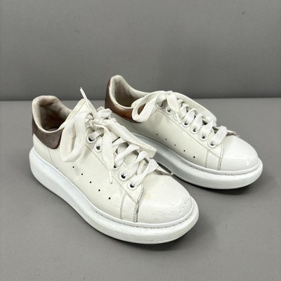 Alexander McQueen Oversized Shoes Womens Size 6 36 White Leather