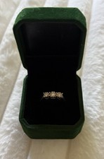 18ct White Gold Diamond Trilogy Ring 0.33ct Size P