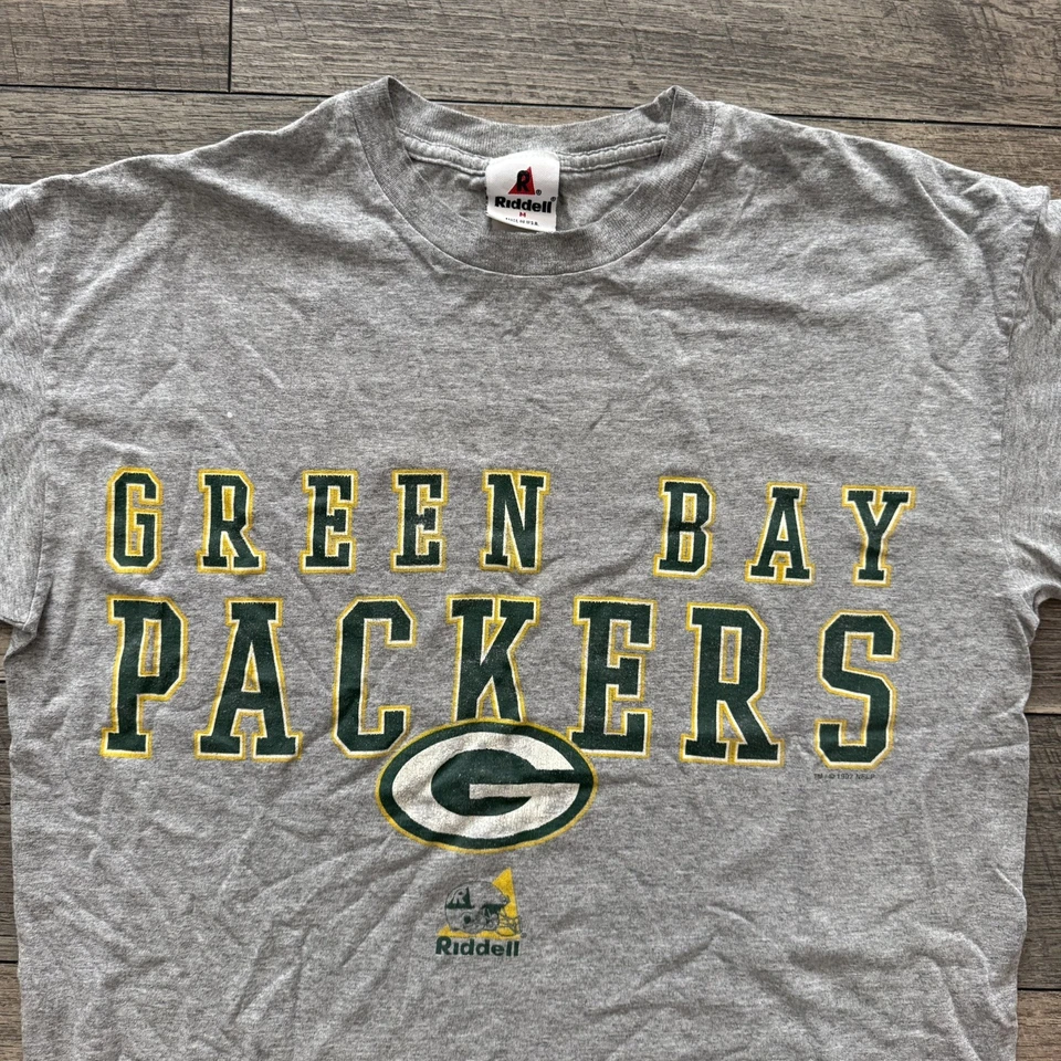 Camiseta De Colección 1997 Riddell Green Bay Packers NFL Gris Gráfico Para Hombre Mediana EE. UU. Foto 2 de 4