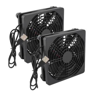 Ventilateur de Boîtier D'Ordinateur 2 Ventilateurs USB Ultra Silencieux - Photo 1/4
