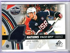 2025-26 Upper Deck Game Used Jack Eichel 4 Nations FACE-OFF Fabrics #4N-JE