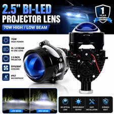 2.5 Blue Film Bi-led Projector Lens 70w Hilo Beam Car Headlight Retrofit Kit 2.5 Blue Film Bi-led Projector Lens 70w Hilo Beam Car Headlight Retrofit Kit