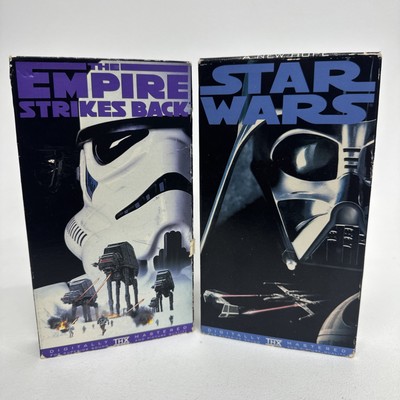 Original VHS tape Star Wars A New Hope & Empire Strikes Back 1980 Vintage