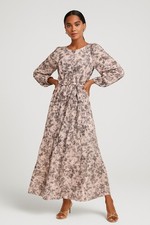 Tuckernuck Dress Womens XL Linen Blend Pink Pressed Powder Toile Lyles Pockets