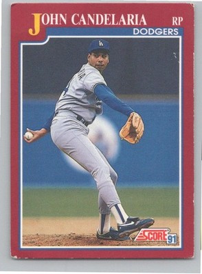 1991 Score #32T John Candelaria Los Angeles Dodgers