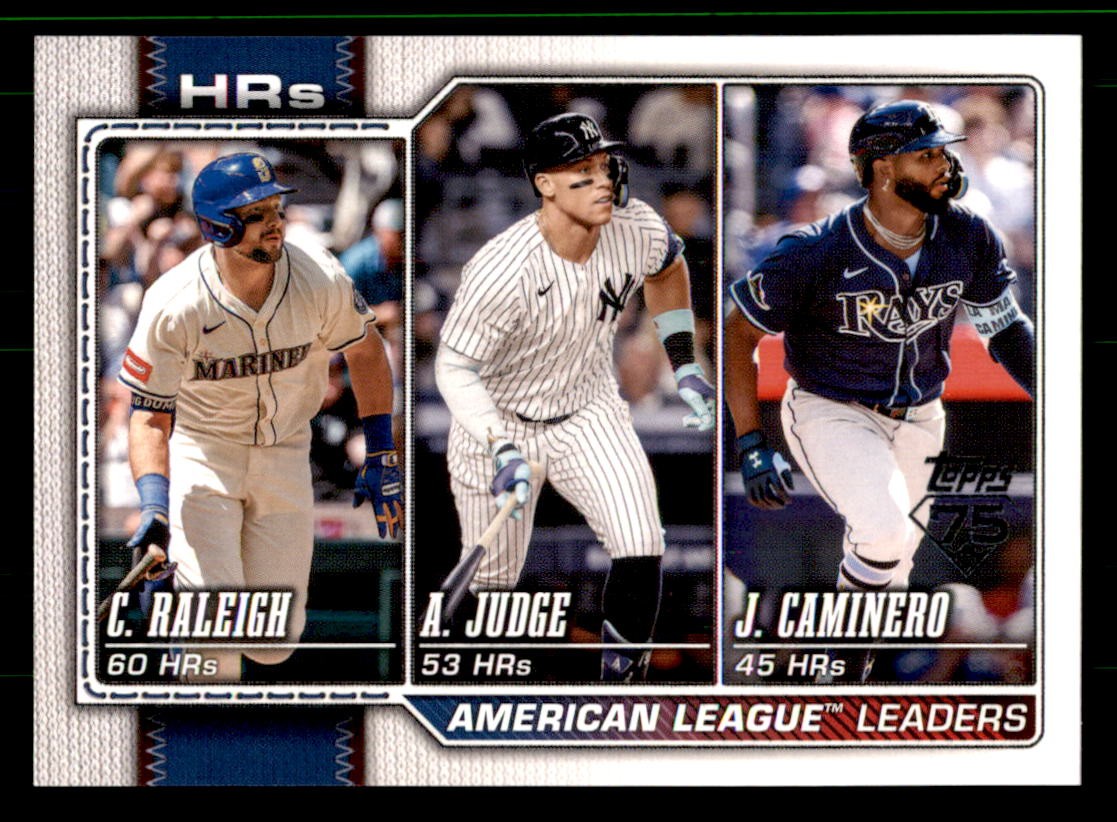 2026 Topps #38 Aaron Judge / Junior Caminero / Cal Raleigh Yankees/Mariners/Rays