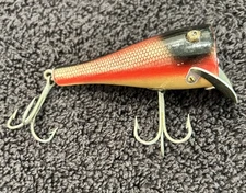 RARE VINTAGE Creek Chub Pop-N-Dunk Fishing Lure Red Scale Excellent Condition