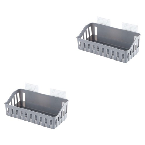 Set of 2 Bathroom Shelf Baskets for Toiletries Organizer Rack Kitchen - Picture 6 of 11