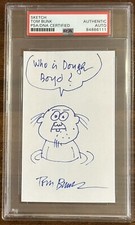 Garbage Pail Kids Original Sketch Drawing Signed & Drawn By Tom Bunk PSA DNA COA
