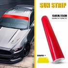 New Listing60*10" Front Sun Visor Vinyl Decal Strip Banner Blank Windshield Sticker Red H