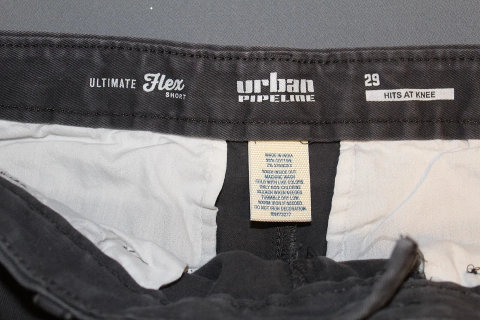 Pantalones Cortos Urban Pipeline Ultimate Flex Carbón Para Hombre Talla 29 Golpes en la Rodilla Foto 3 de 4