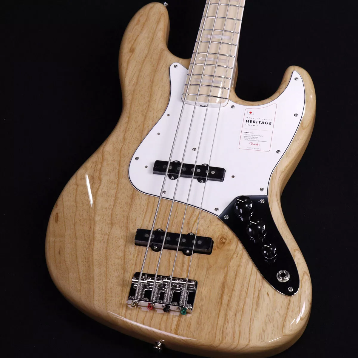 Fender Made in Japan Heritage 70s Jazz Bass Maple Natural with gig bag