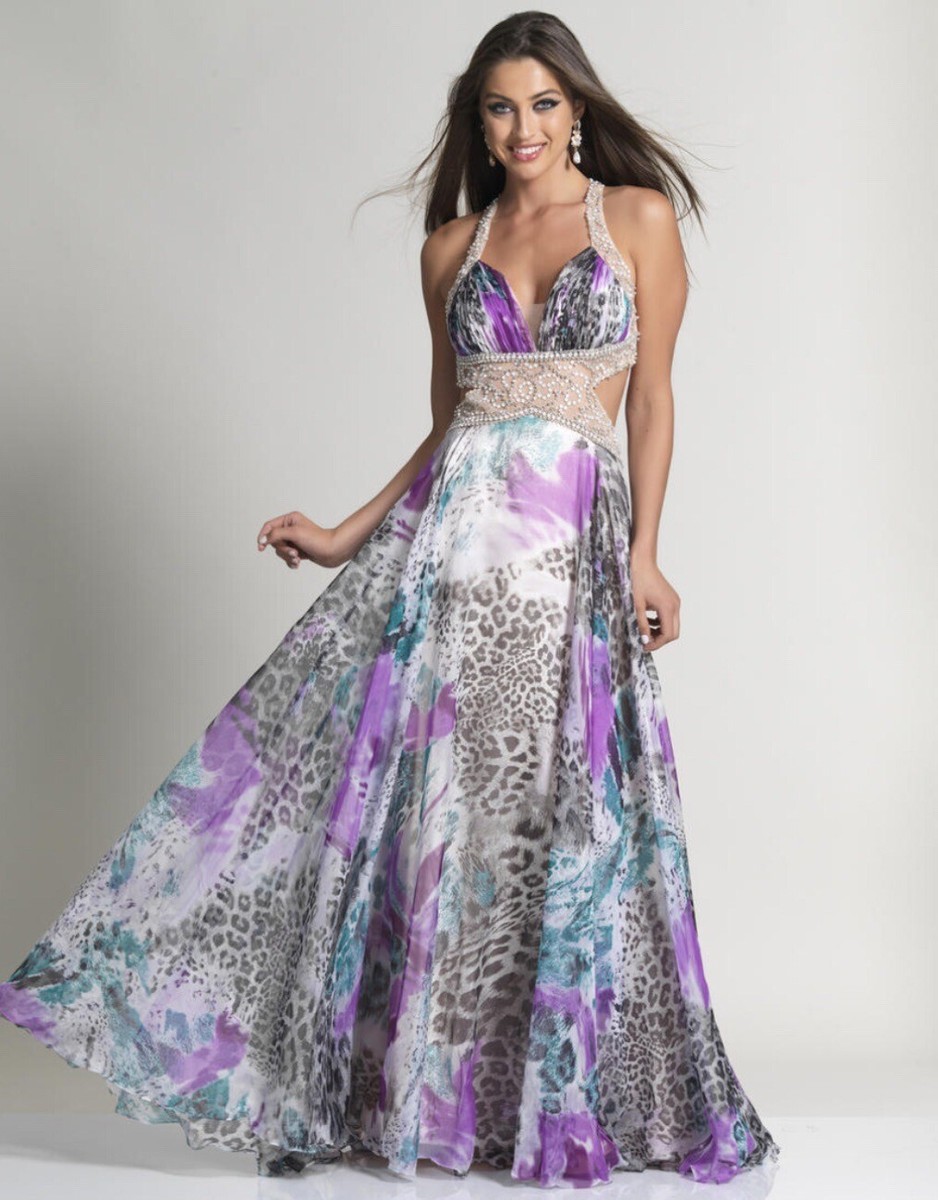 open lace back dress Dave & Johnny Prom Dress 10948 main image 1