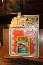 Ideal 1965 MOTORIFIC Slot Car Torture Track Sealed On Card Shock Test w Sign