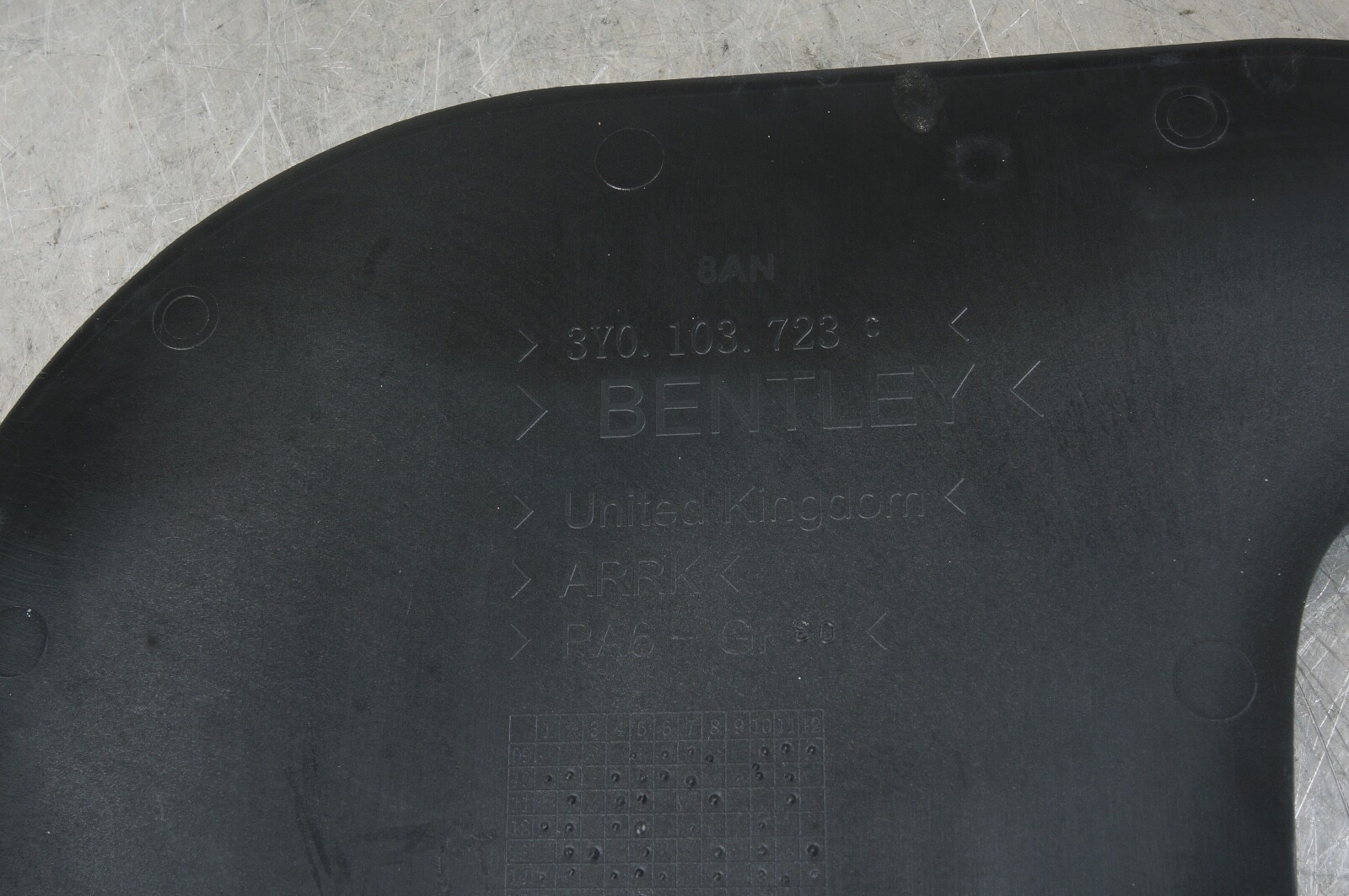 10-20 Bentley Mulsanne Left Driver's Engine Compartment Trim Cover Panel