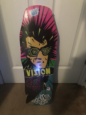 vision psycho stick old school skateboard TEAL Stain 