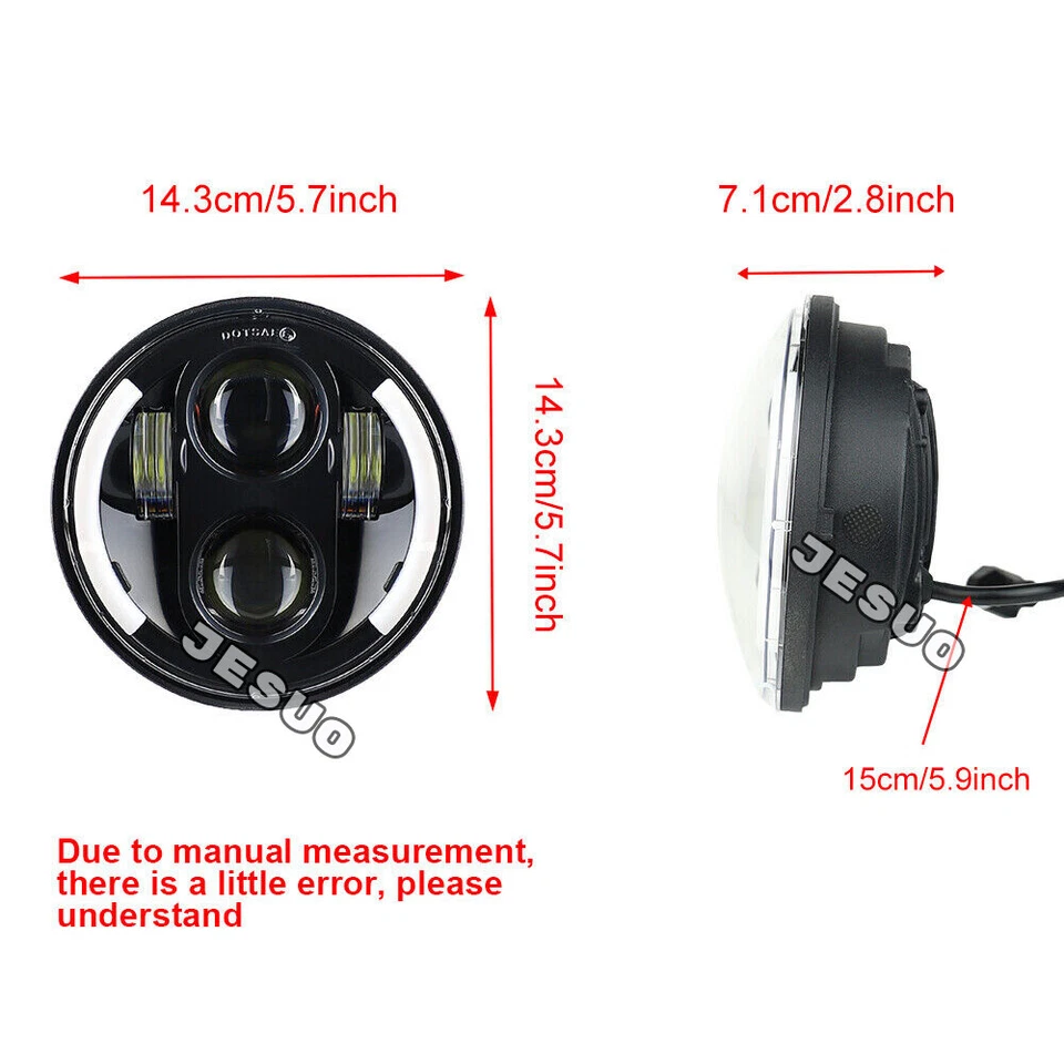 4pcs 5.75" LED Headlights Hi-Lo 6500K White for buick Electra LeSabre Skylark Foto 4 de 4