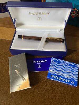 Waterman Liaison Marble Ebonite Sammlerstück Füllfederhalter mit 18k (750) Goldfeder