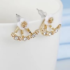 Handmade Flower Shape Bohemian Style Stud Earrings For Women/Girls