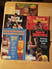VINTAGE LOT OF 5 SPORTS ILLUSTRATED- NBA & NCAA
