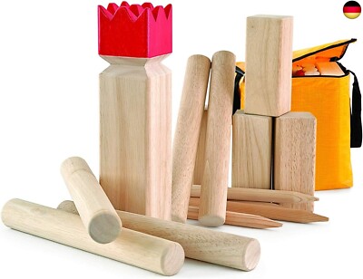 Carromco 7710 Wikinger Schach Classic, aus hochwertigem Gummibaumholz mit