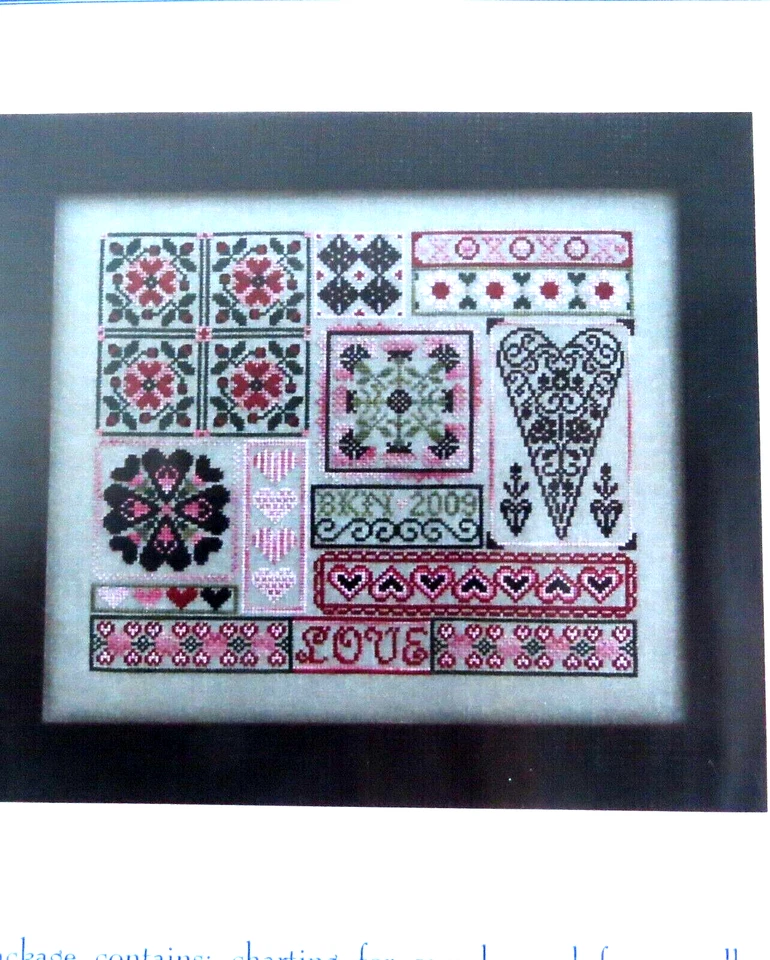Cross Stitch Blue Ribbon Designs Hugs Hearts Sampler & Needlework Small Patterns - Image 2 of 3