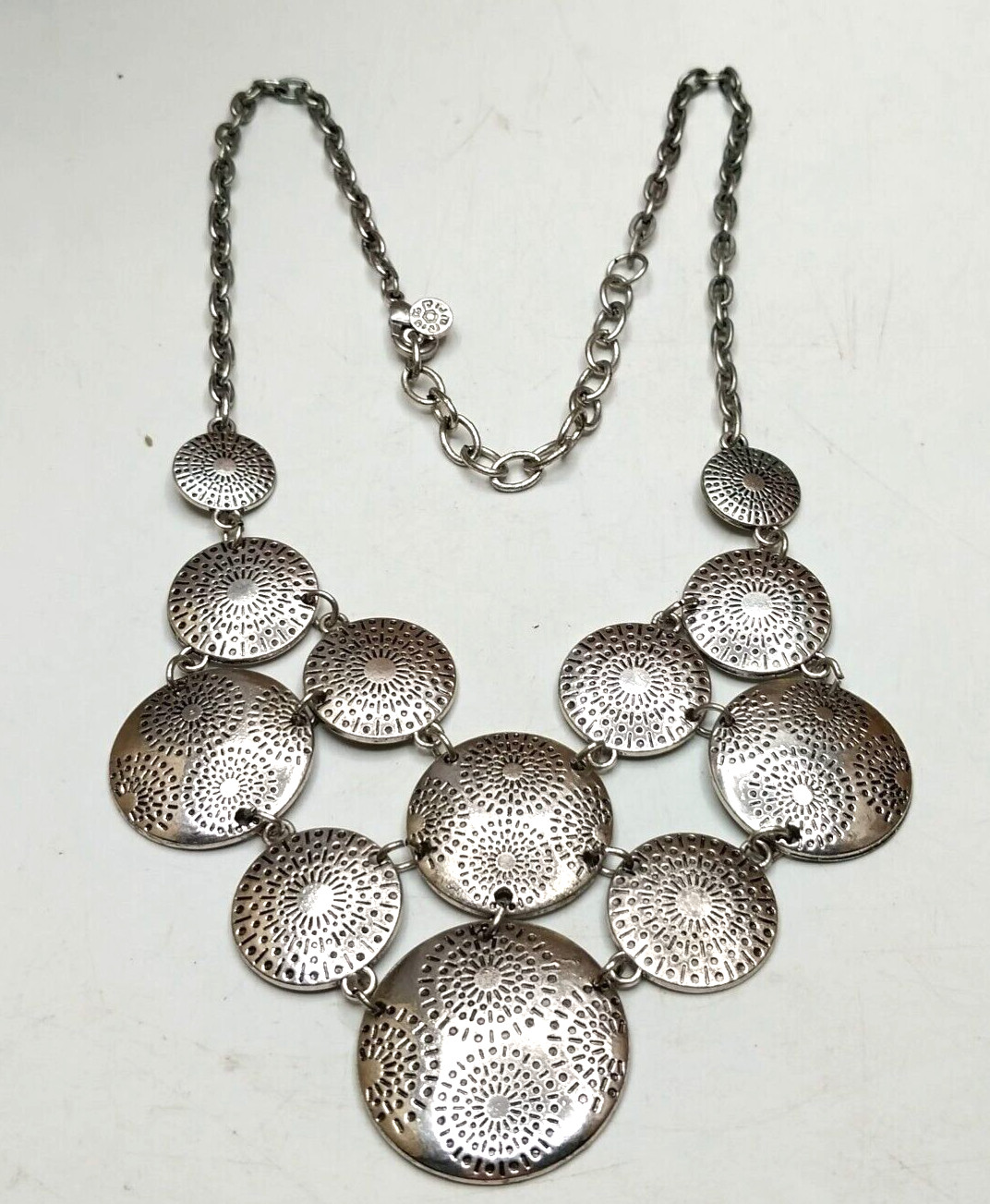 Ruby Rd. Muted Silver Tone Textured Interlinked M… - image 2