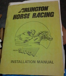Strata ARLINGTON HORSE RACING Arcade Video Game Manual- laser disc game used