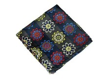 Lord R Colton Masterworks Pocket Square - Miharashi Navy Gray Silk - 75 New