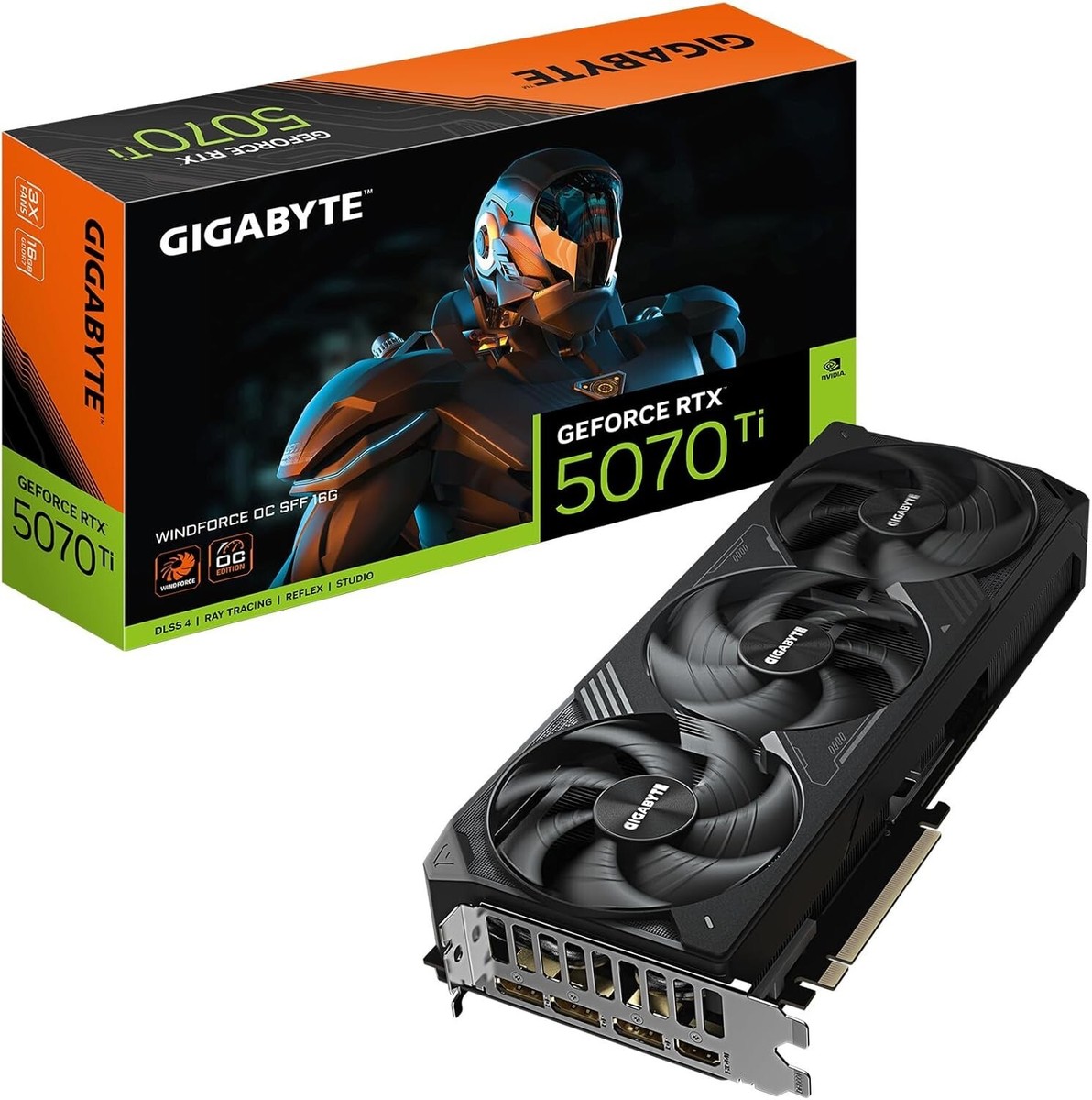 売約御礼・GTX1070Ti☆ゲーミングRyzen/16GB/新品SSD500GB/HDD1TB GIGABYTE WindForce GeForce RTX 5070 Ti 16GB GDDR7 PCIe 5.0 GV
